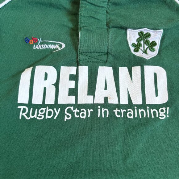 Ireland Rugby Sweater Baby Green Jersey 6-12 months - Picture 3 of 9